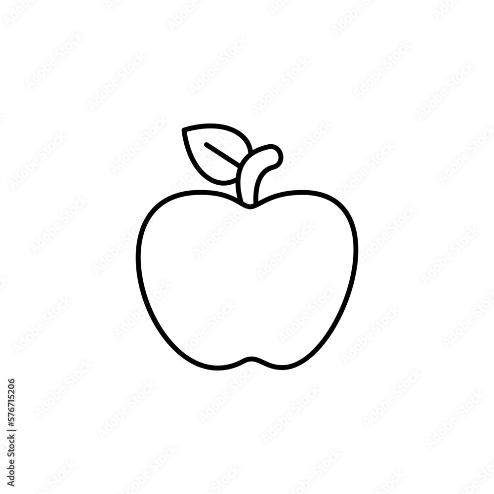 Poster apple icon. simple thin line, outline vector of autumn icons for ui and ux, website or mobile applic