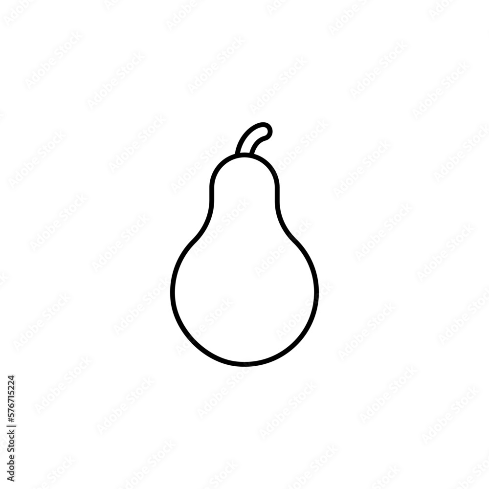 Poster pear icon. simple thin line, outline of autumn icons for ui and ux, website or mobile application on