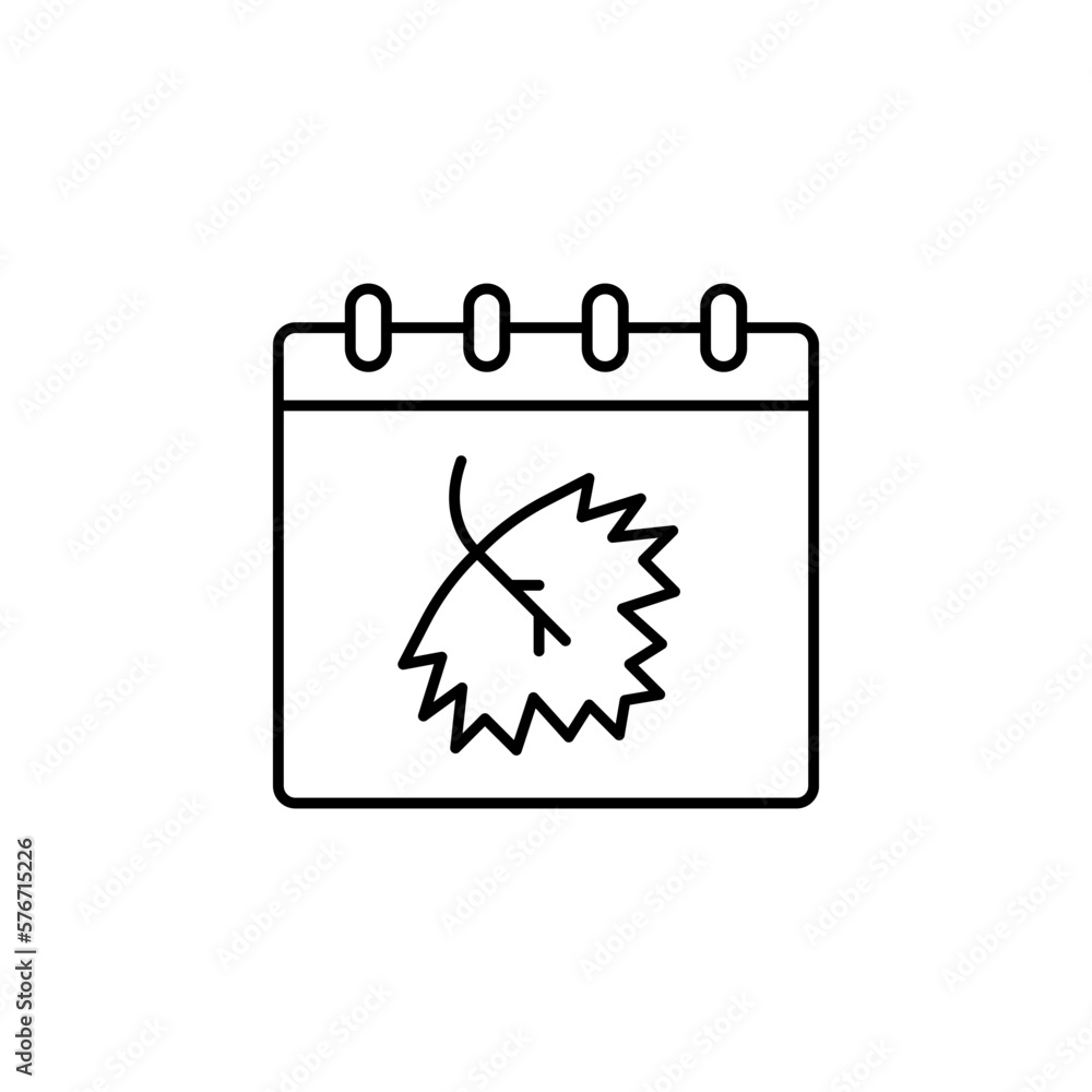 Poster calendar icon. simple thin line, outline of autumn icons for ui and ux, website or mobile applicatio