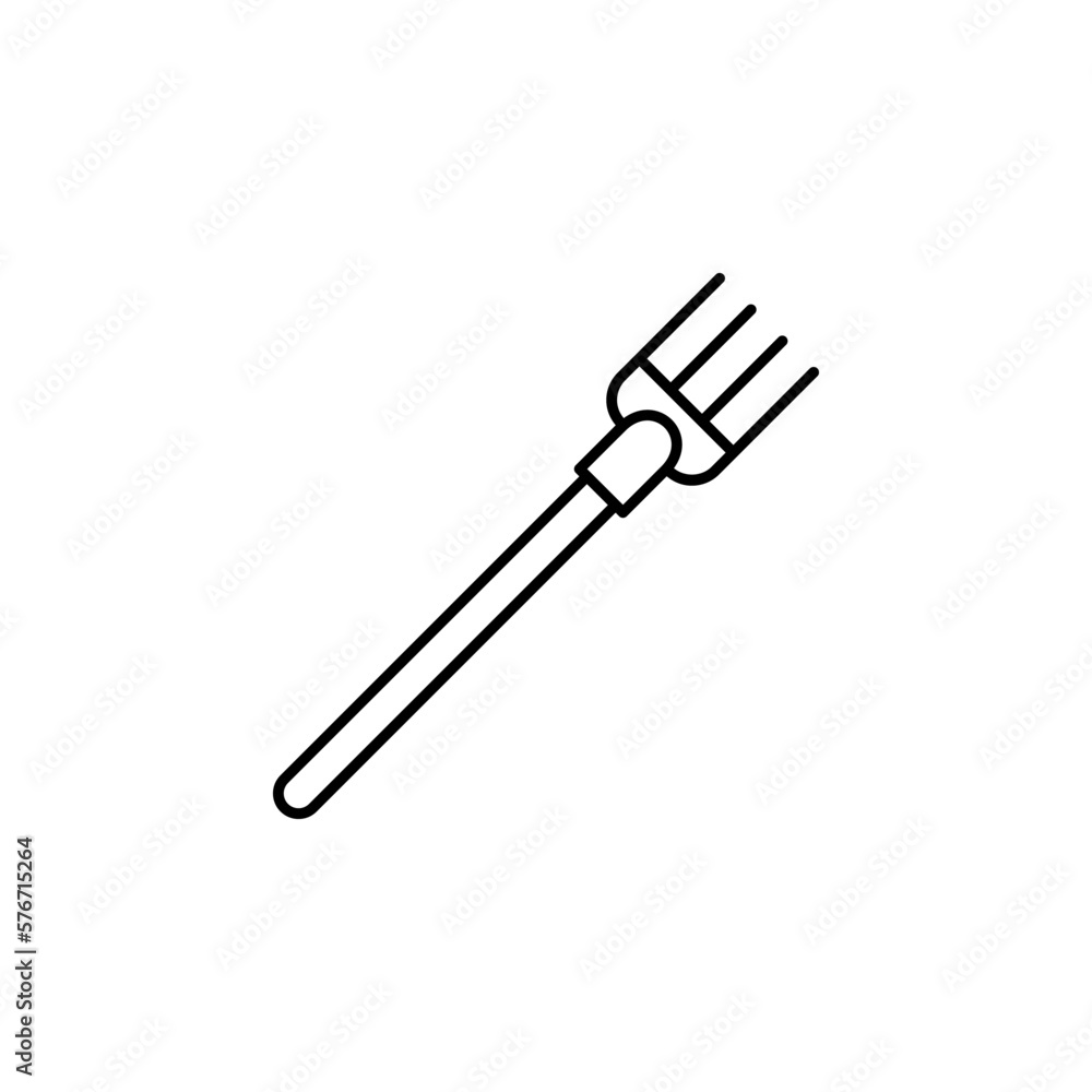 Poster pitchfork icon. simple thin line, outline vector of autumn icons for ui and ux, website or mobile ap