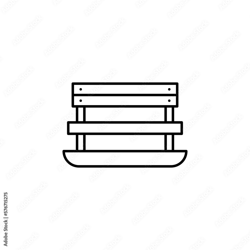 Poster bench icon. simple thin line, outline vector of autumn icons for ui and ux, website or mobile applic