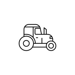 Tractor icon. Simple thin line, outline vector of autumn icons for ui and ux, website or mobile application on white background