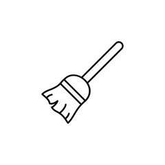 Broom icon. Simple thin line, outline vector of autumn icons for ui and ux, website or mobile application on white background