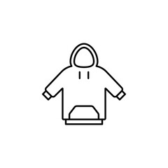 Hoodie icon. Simple thin line, outline of autumn icons for ui and ux, website or mobile application on white background
