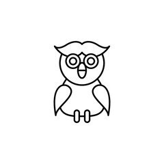 Owl icon. Simple thin line, outline vector of autumn icons for ui and ux, website or mobile application on white background