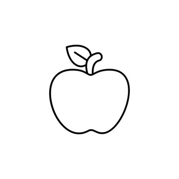Apple icon. Simple thin line, outline vector of autumn icons for ui and ux, website or mobile application on white background