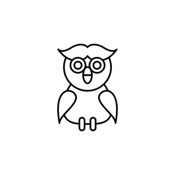 Owl icon. Simple thin line, outline vector of autumn icons for ui and ux, website or mobile application on white background