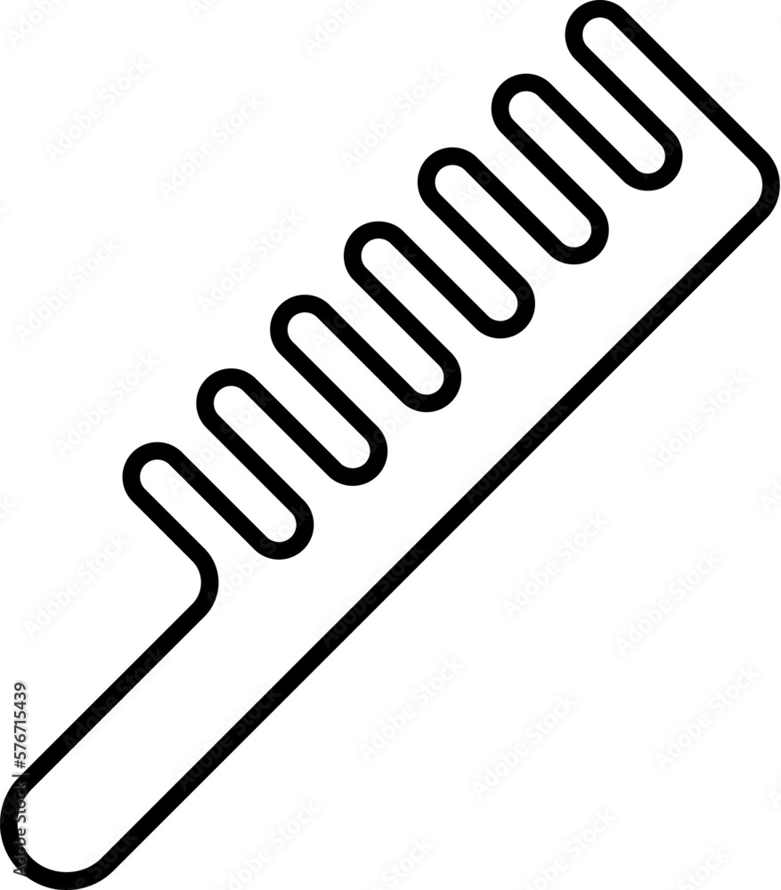 Poster comb icon. simple thin line, outline illustration of beauty icons for ui and ux, website or mobile a