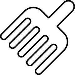 Obraz premium comb icon. Simple thin line, outline illustration of Beauty icons for UI and UX, website or mobile application on white background on the background of a light map
