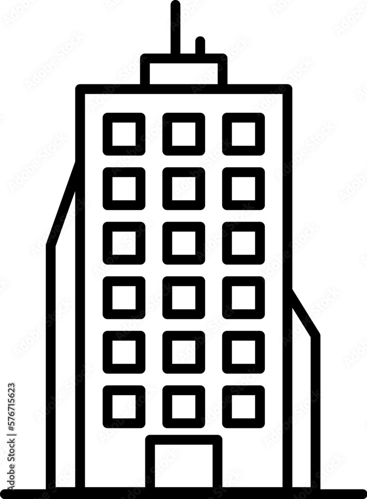 Poster building icon. simple thin line, outline vector of buildings icons for ui and ux, website or mobile 