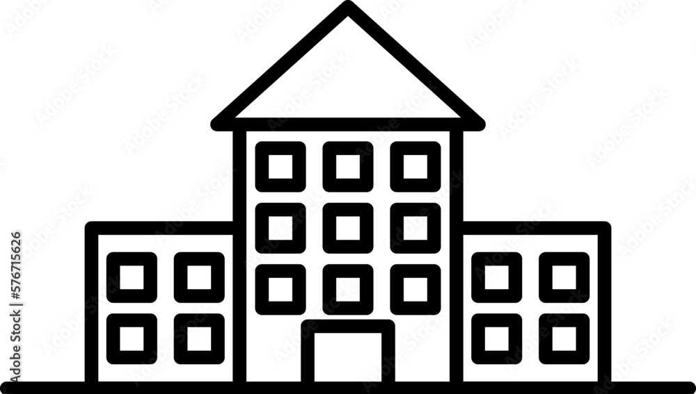 Poster building icon. simple thin line, outline vector of buildings icons for ui and ux, website or mobile 
