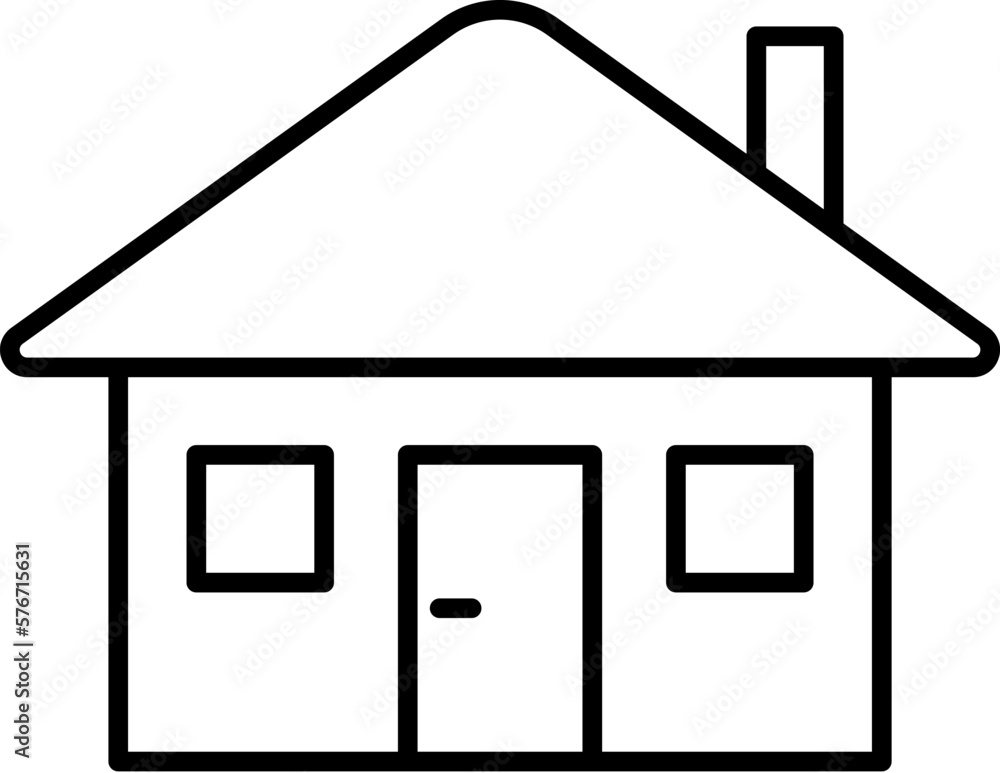 Poster home, building icon. simple thin line, outline vector of buildings icons for ui and ux, website or m