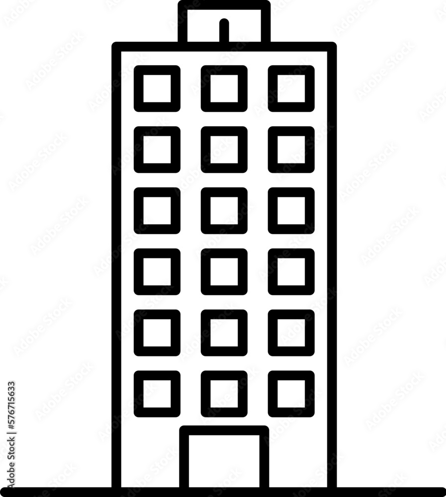 Poster building icon. simple thin line, outline vector of buildings icons for ui and ux, website or mobile 