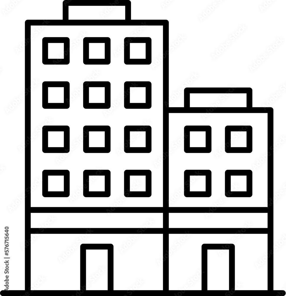 Poster building icon. simple thin line, outline vector of buildings icons for ui and ux, website or mobile 