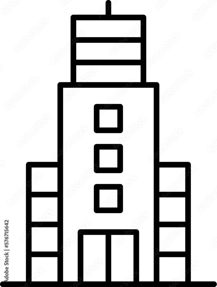 Poster building icon. simple thin line, outline vector of buildings icons for ui and ux, website or mobile 