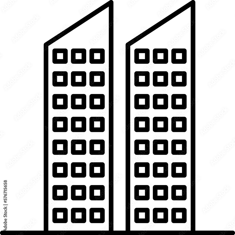 Poster building icon. simple thin line, outline vector of buildings icons for ui and ux, website or mobile 