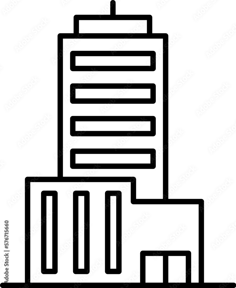 Poster building icon. simple thin line, outline vector of buildings icons for ui and ux, website or mobile 