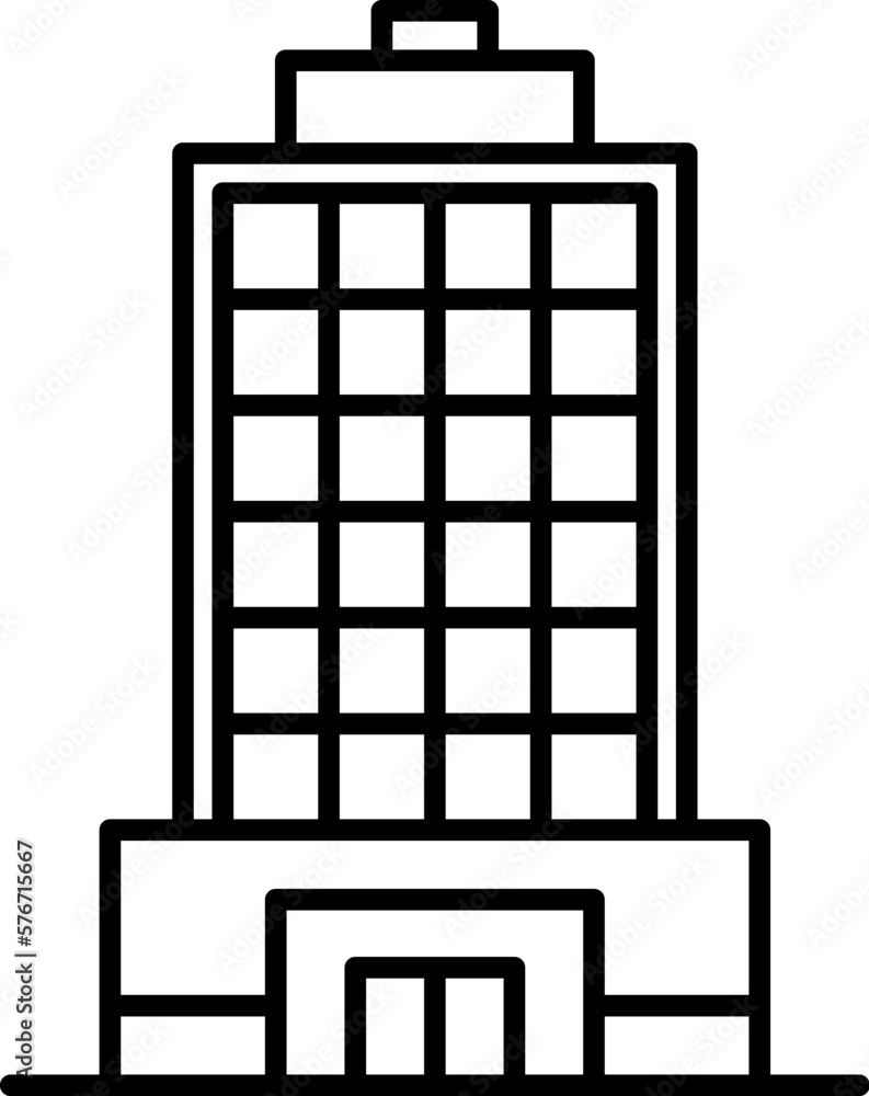 Poster building icon. simple thin line, outline vector of buildings icons for ui and ux, website or mobile 