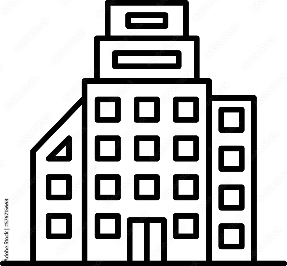 Poster building icon. simple thin line, outline vector of buildings icons for ui and ux, website or mobile 