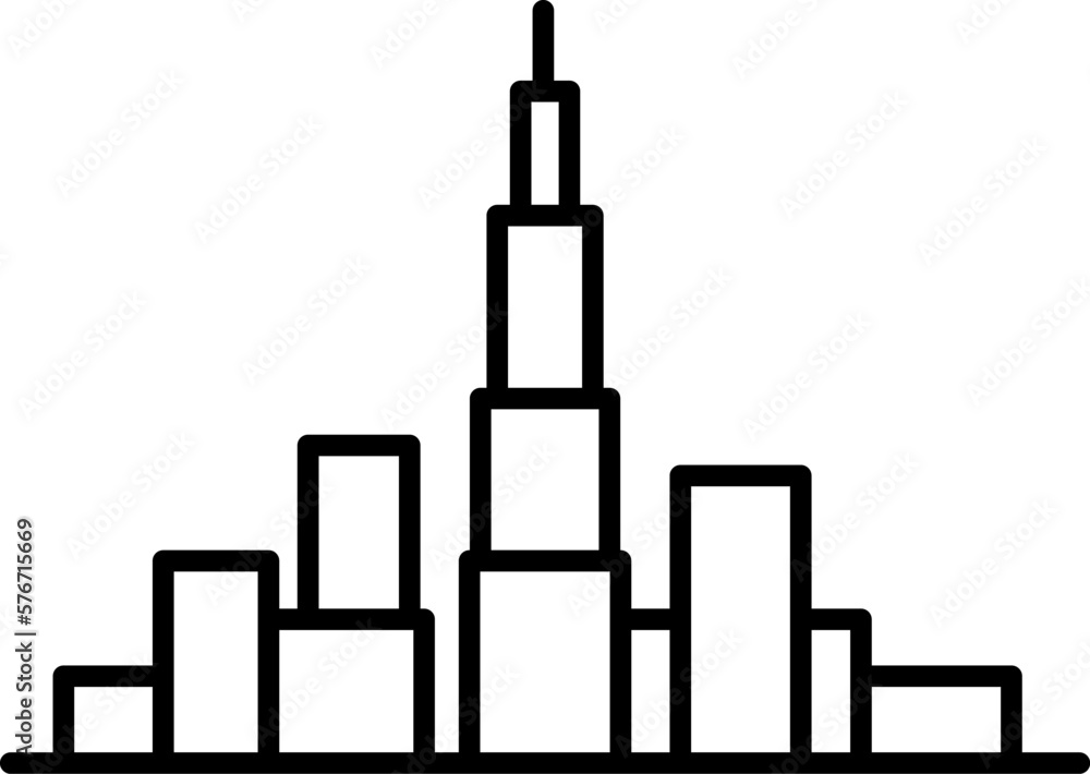 Poster building icon. simple thin line, outline vector of buildings icons for ui and ux, website or mobile 
