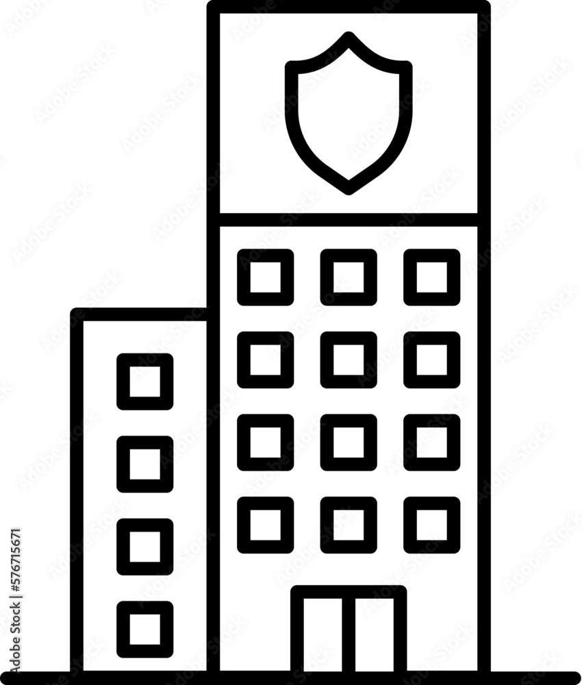 Poster building icon. simple thin line, outline vector of buildings icons for ui and ux, website or mobile 