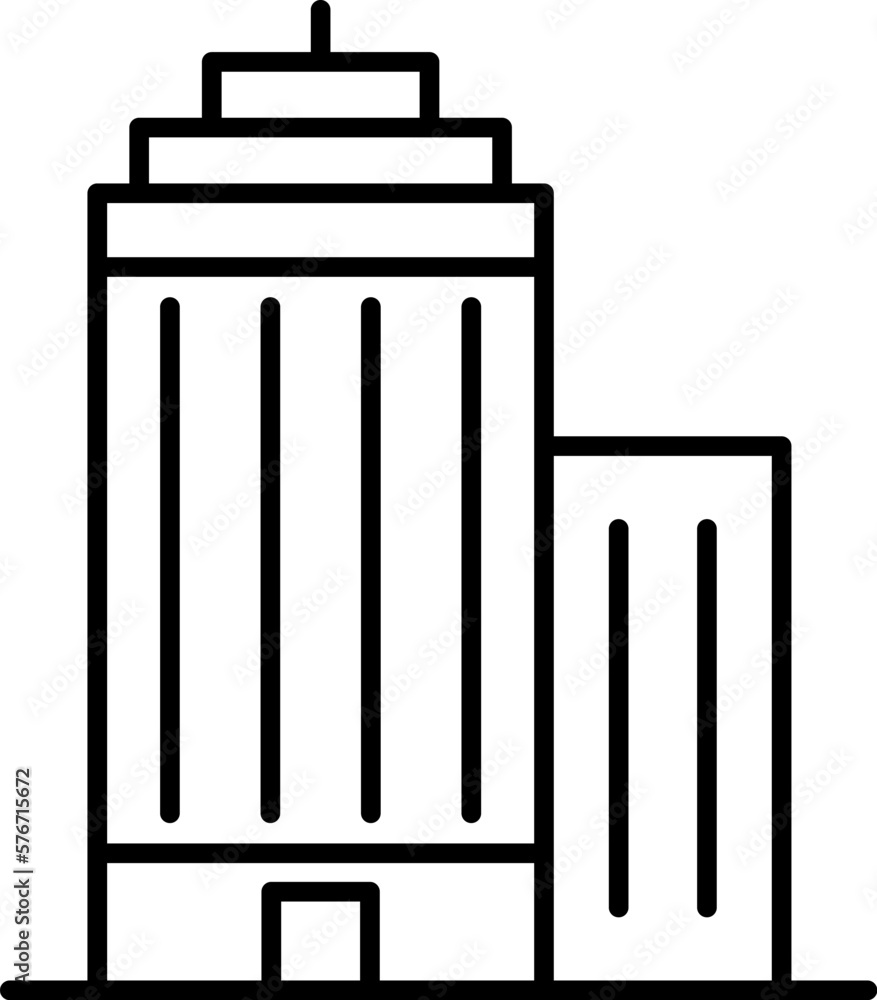 Poster building icon. simple thin line, outline vector of buildings icons for ui and ux, website or mobile 