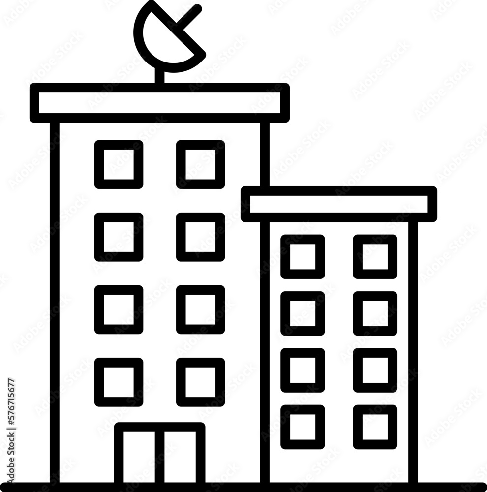 Poster building icon. simple thin line, outline vector of buildings icons for ui and ux, website or mobile 