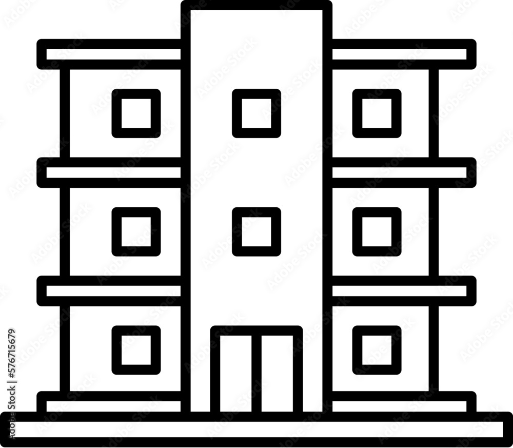 Poster building icon. simple thin line, outline vector of buildings icons for ui and ux, website or mobile 