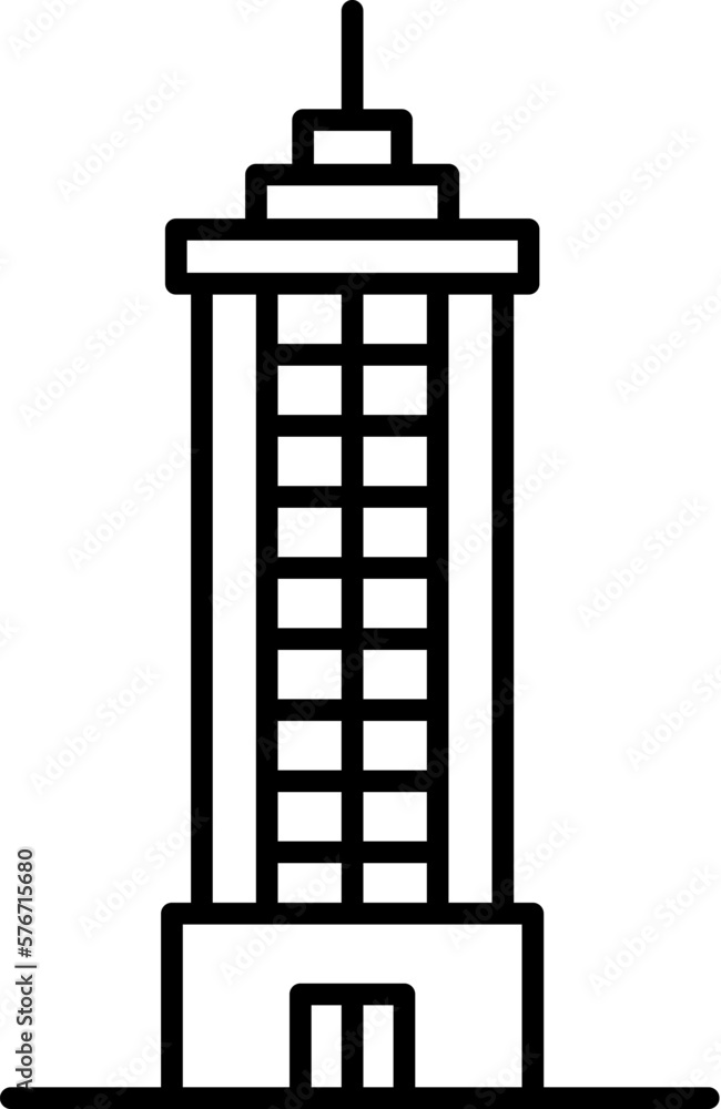 Poster building icon. simple thin line, outline vector of buildings icons for ui and ux, website or mobile 