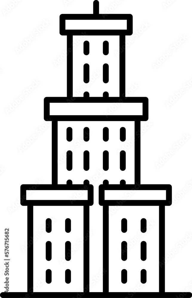 Poster building icon. simple thin line, outline vector of buildings icons for ui and ux, website or mobile 