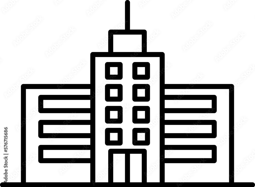 Poster building icon. simple thin line, outline vector of buildings icons for ui and ux, website or mobile 