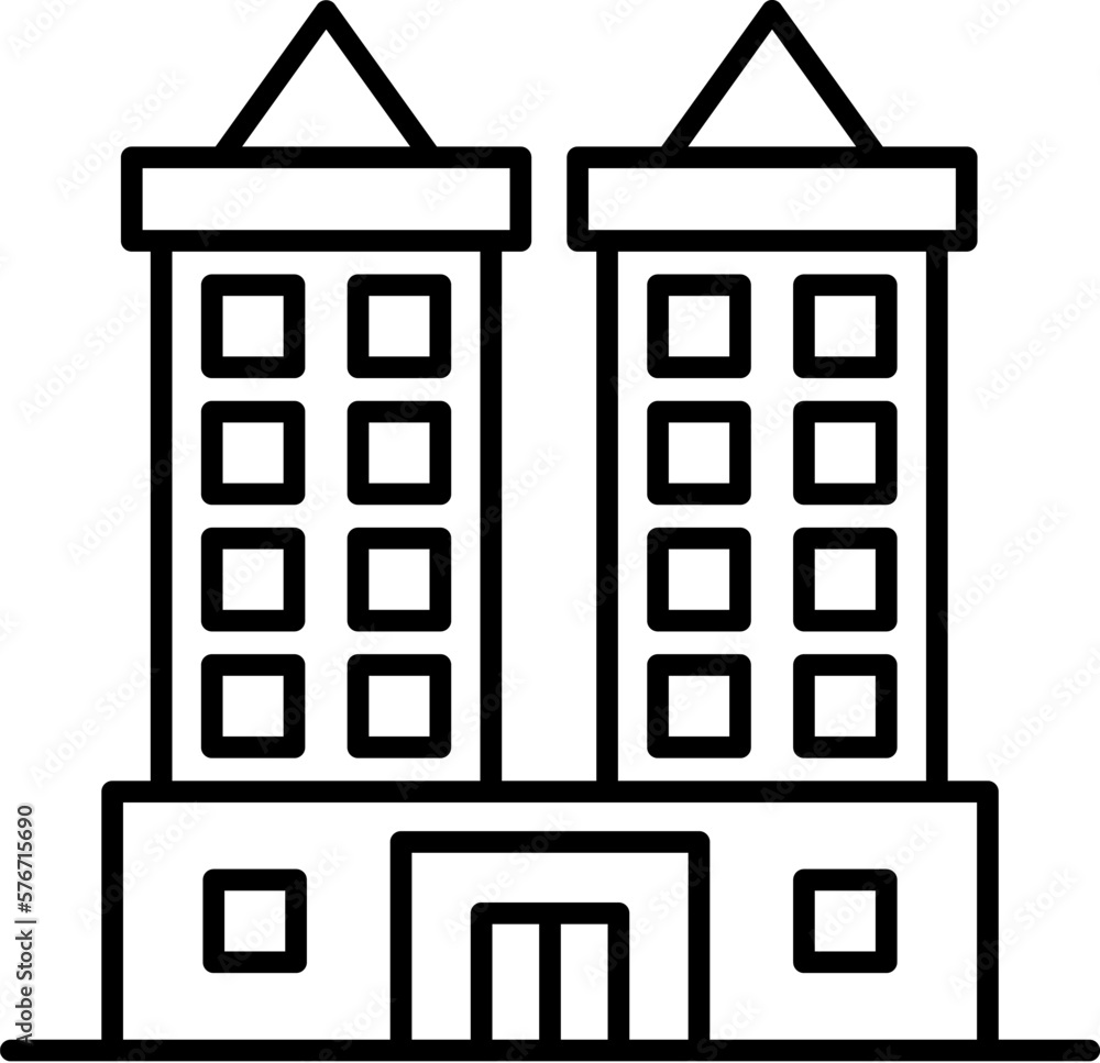 Poster building icon. simple thin line, outline vector of buildings icons for ui and ux, website or mobile 