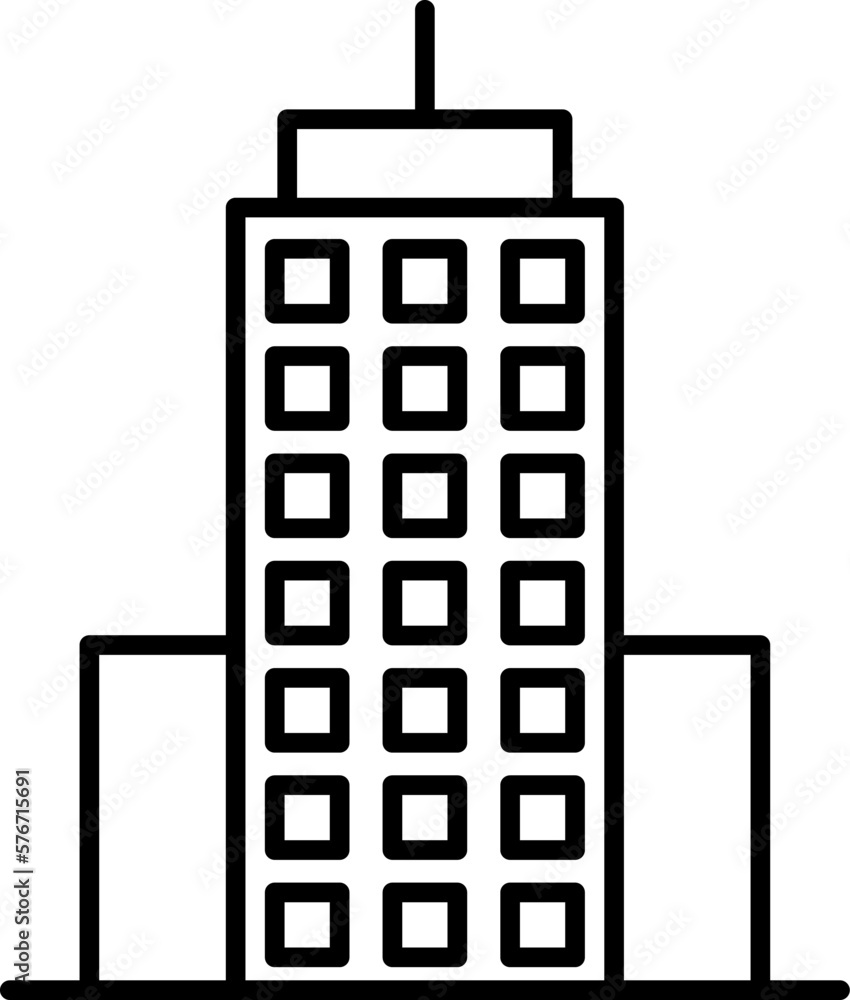 Poster building icon. simple thin line, outline vector of buildings icons for ui and ux, website or mobile 