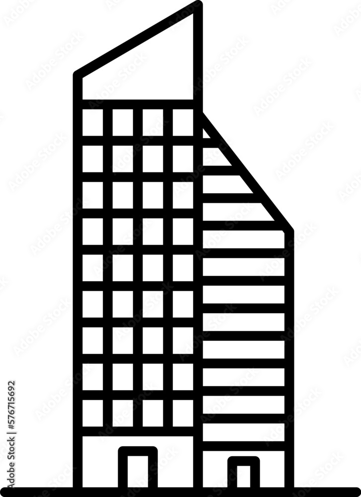 Poster building icon. simple thin line, outline vector of buildings icons for ui and ux, website or mobile 
