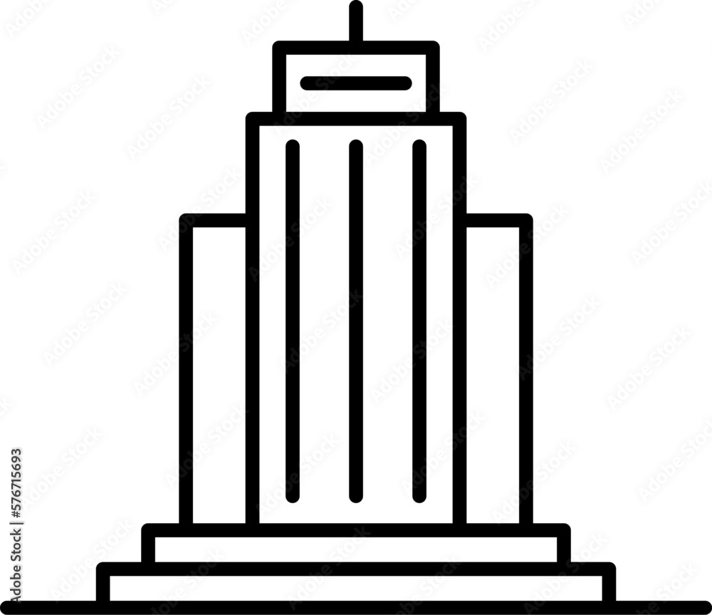 Poster building icon. simple thin line, outline vector of buildings icons for ui and ux, website or mobile 