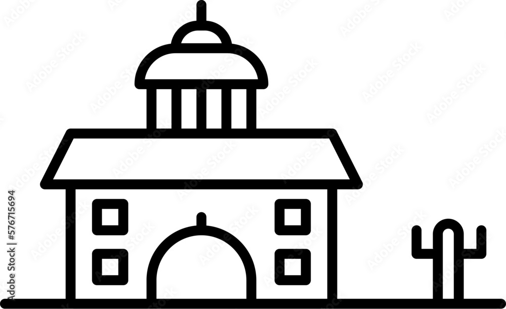 Poster building icon. simple thin line, outline vector of buildings icons for ui and ux, website or mobile 