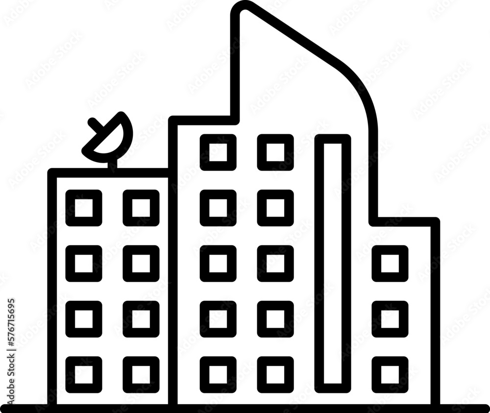 Poster building icon. simple thin line, outline vector of buildings icons for ui and ux, website or mobile 