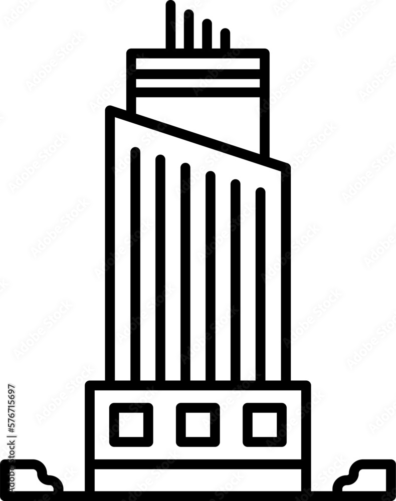 Poster building icon. simple thin line, outline vector of buildings icons for ui and ux, website or mobile 