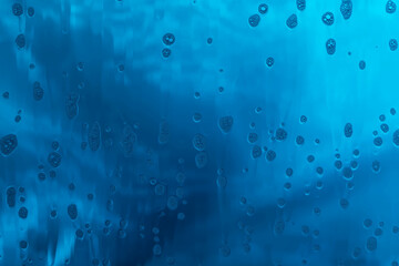 Natural soap foam on glass