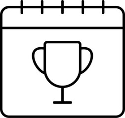 Calendar, award icon. Simple thin line, outline vector of calendar icons for ui and ux, website or mobile application on white background