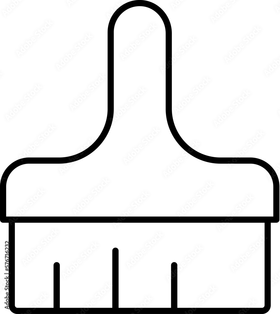 Poster brush, painting icon. simple thin line, outline vector of construction tools icons for ui and ux, we