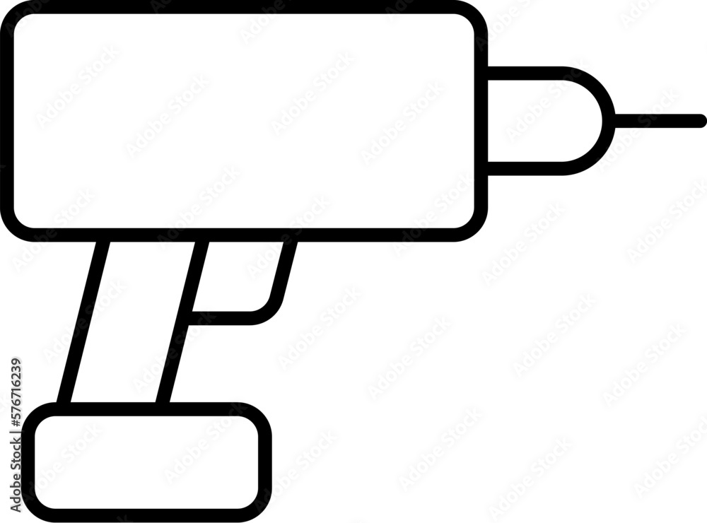 Poster drill icon. simple thin line, outline vector of construction tools icons for ui and ux, website or m