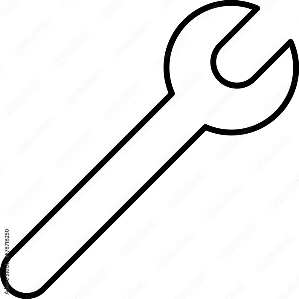 Poster wrench, diy icon. simple thin line, outline vector of construction tools icons for ui and ux, websit