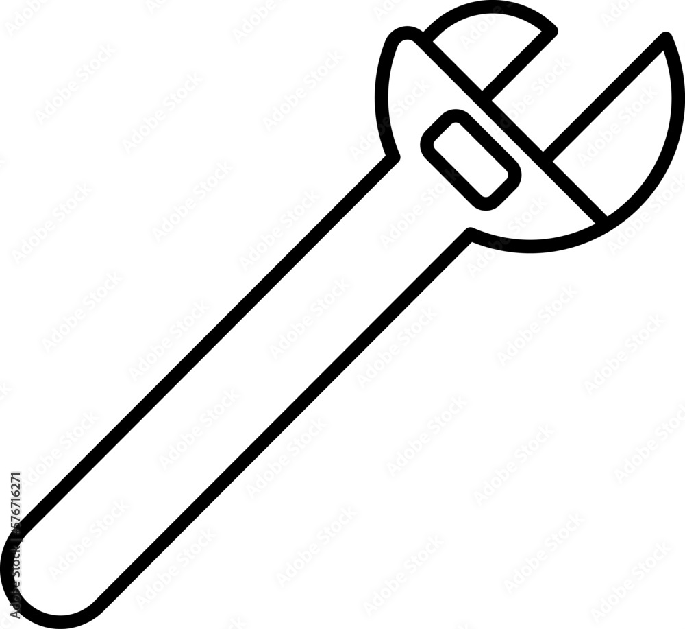 Poster maintenance, wrench icon. simple thin line, outline vector of construction tools icons for ui and ux