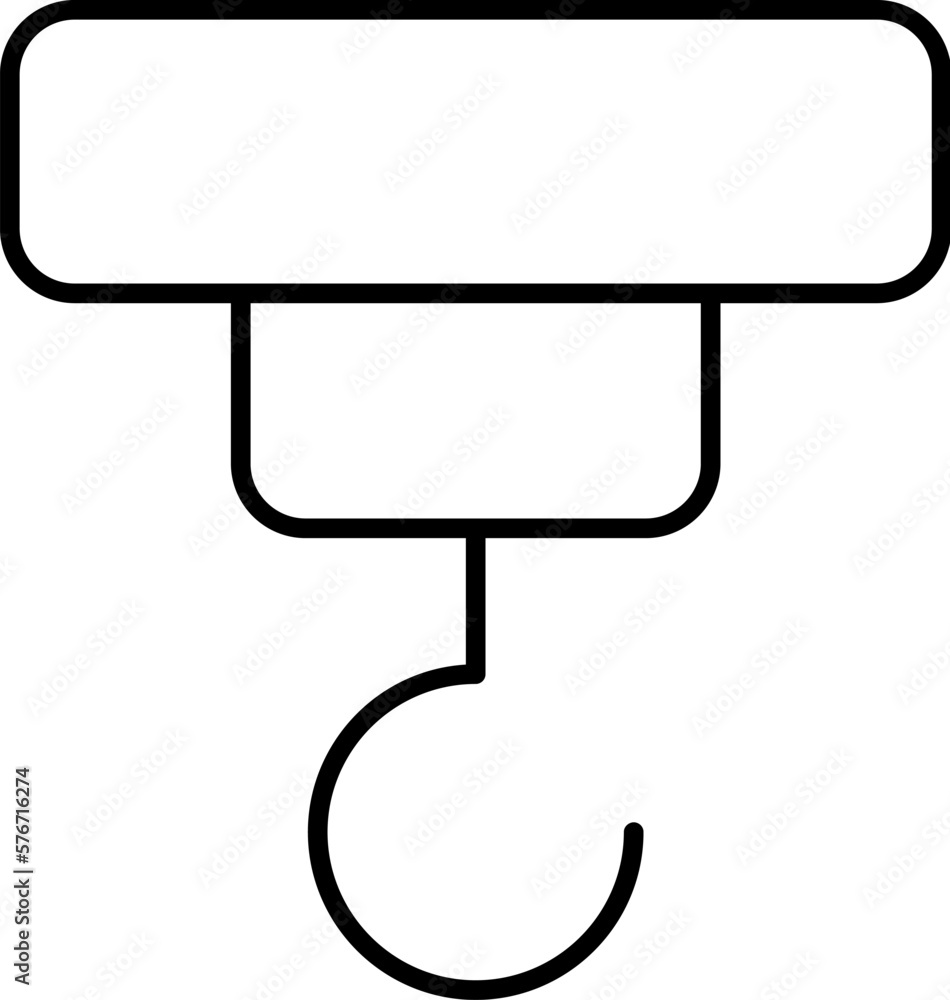 Poster crane icon. simple thin line, outline vector of construction tools icons for ui and ux, website or m