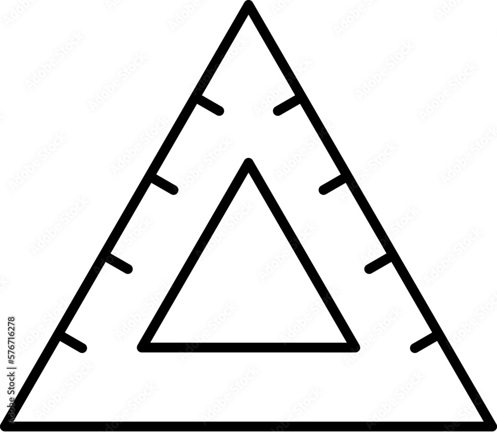 Poster ruler, triangle icon. simple thin line, outline vector of construction tools icons for ui and ux, we