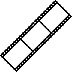 movie tape icon. Simple thin line, outline vector of movie, cinema, film, screen, flicks icons for UI and UX, website or mobile application on white background