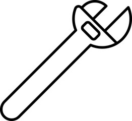 maintenance, wrench icon. Simple thin line, outline vector of Construction tools icons for UI and UX, website or mobile application on white background