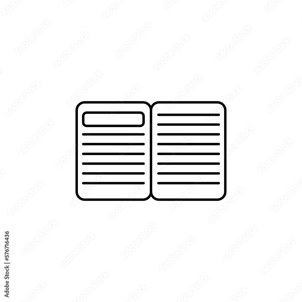 Poster book outline icon. simple vector for ui and ux, website or mobile application on white background