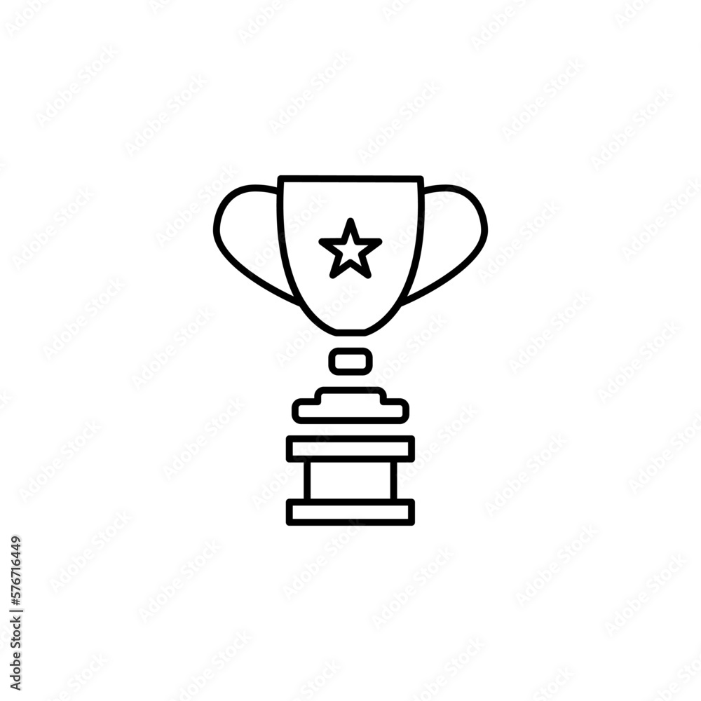 Poster trophy outline icon. simple vector for ui and ux, website or mobile application on white background